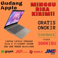 Laptop Lenovo Ideapad Slim 3 i7-1165G7 512GB SSD 8GB MX450 Win11+OHS
