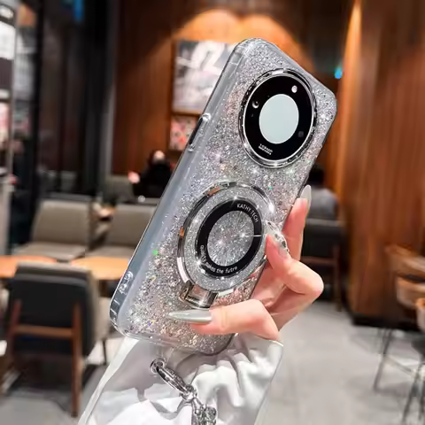 Luxury Holder Glitter Stand Case For Honor X9C Smart 200 200Smart pro Magic5 Magic6 Lite X9A X9B X7C