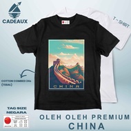 T-Shirt SOUVENIR CHINA CHENGDU NDOG T-Shirt Cotton Combed 24s SOUVENIR PREMIUM GIFT