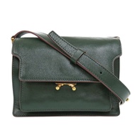 กระเป๋าสะพายไหล่ Marni TRUNK SOFT Mini SBMP0075Y0 หนังลูกวัวสีเขียว สภาพดีเยี่ยม (0680) [มือสอง] MAR