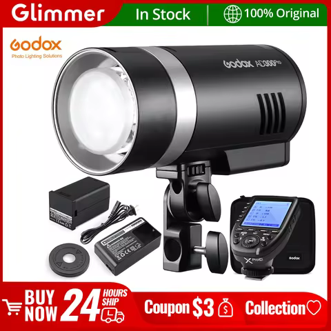 Godox AD300 Pro TTL 2.4G 300Ws 1/8000 HSS Outdoor Flash Light with Battery for Canon Nikon Sony Fuji