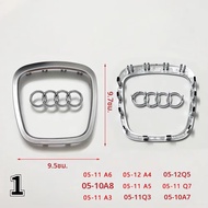 Audi | โลโก้พวงมาลัยรถยนต์ กรอบสีสดใส แถบเคลือบโลโก้รถยนต์ สำหรับ Audi A3 A4 B8 8P B9 8V A5 A6 C7 A7