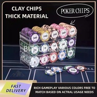 100Pcs/Set Casino Poker Chips Dealer Playing Texas Set Poker Card Poker Game Chips Board Chips