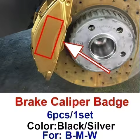 6PCS Car Brake Caliper Sticker Heat Resistant Decal For M Bmw X1 X3 X5 X6 X7 E30 E90 M3 E84 E83 F25 