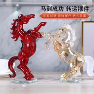 Dazhi Kreatif Kaca Kristal Kuda Kraf Ornamen Pejabat Wain Kabinet Hiasan Desktop Dekorasi Rumah Kabi