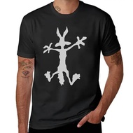 Coyote hole T-Shirt Heavy Weight Custom Design Vintage Kawaii Clothing Men's Exercise Shirt