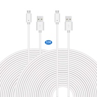 Veanic 33FT Power Extension Cable Charging Cord Compatible with Wyze Cam V3 v2, Wyze Cam Pan, YI Hom