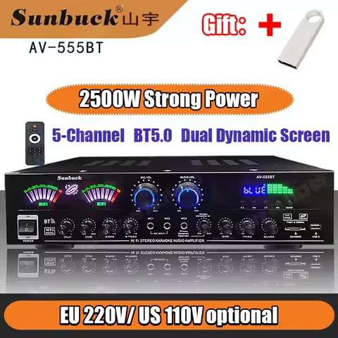 110/220V 555BT Dynamic Screen Sound Amplifier 628BT HiFi Stereo Digital Bluetooth Amplify For Home C