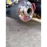 ♞,♘,♙muffler tip /stock pipe tip stainless  tmx125/155 alpha, barako175/bajaj100/125