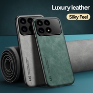 Leather Casing for Xiaomi Poco F8 Pro 5G PocoF8Pro 2510DPC44G Phone Case Car Magnetic Holder Frosted