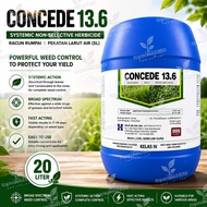 20L Halex Concede/Compete Glyphosate 13.6% /Racun Rumput Lalang /Speedout/Ken-Star/Sekali/Mawah/Sele