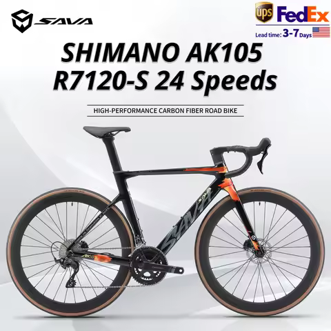 US Warehouse SAVA AK 105 Adult Carbon Fiber Road Bike, UCI Certified, 700C Complete Bike, With 105 R