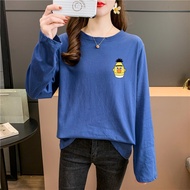 [TSHIRTWOMEN] Baju T Shirt Perempuan Lengan Panjang Plus Size Long Sleeve T-shirt Blouse Clothes