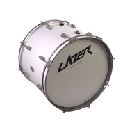 Lazer Marching Bass Drum 20'' Mwith Harness, Mallet, and Key BD20-HLC-WH
