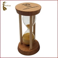 [kokiya] 10 Min Wooden Yellow Sand Timer Hourglass for Kid Reading Game Playing Timer