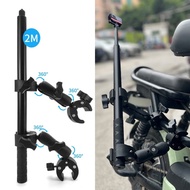 Motorcycle Bike Invisible Selfie Stick Monopod Handlebar Mount Bracket for GoPro DJI Insta360 One X2 X3 R Accessories