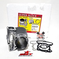 BLOK BRT BLOK & GASKET DOUBLE COOLER 53 mm GENIO DELUXE BEAT SCOOPY NEW FI ESP Blok Bore Up Cast Iro