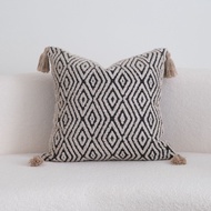 Tassels Throw Pillow Cover Bay Window Waist Cushion Cover Light Luxury Decor Home Decoration Pillowc