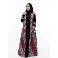 H♥68 GAMIS BATIK CAP KOMBINASI POLOS K➸M6