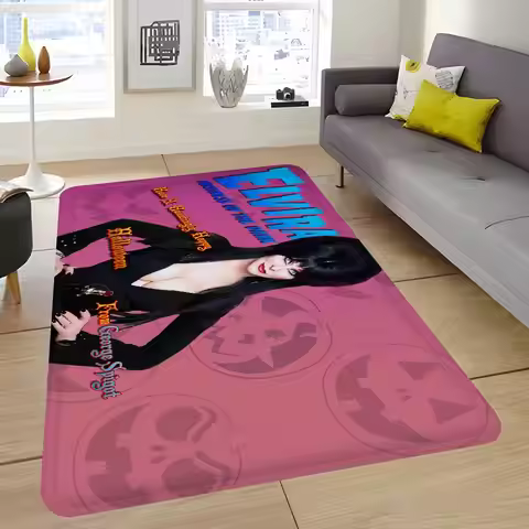 Movie E-Elvira M-Mistress Of The Darks Room Mats Retro Multiple Choice Living Room Kitchen Rug Non-S