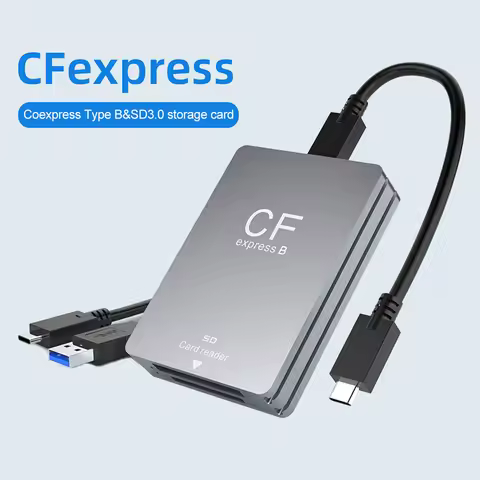 2 in 1 CFexpress Type B SD Card Reader Portable CF Express Reader USB3.2 10Gbps Dual-Slot SD Memory 