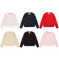 Fashionable AMI Embroidered Letter Knitted Shirt