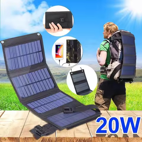 Foldable solar panel 20W 50W 60W portable solar panels charger USB 5V DC Full time power solar panel