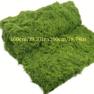TEMU Large Artificial Moss Mat Measuring 100x200cm/39.37x78.74 Inches - Realistic Green Leaves For I