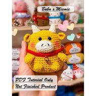 Amigurumi Crochet Tutorial- Golden Ox Bull  Pattern/PDF (English Version)