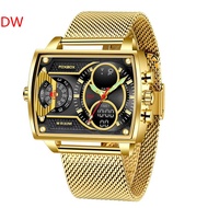 ®【Recommended】 Foxbox Mens Quartz Electronic Double Display Watch Multi-Function Waterproof Luminous