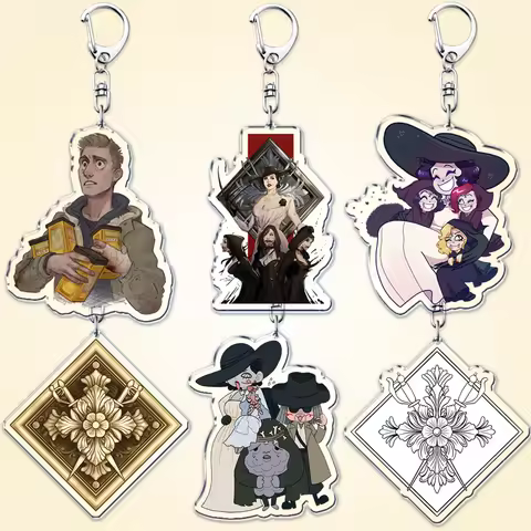 Hot Game Lady Haus Dimitrescu Keychains for Women Accessories Vampire Keyring Fans Friends Gifts