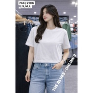 Women's Loose Round Neck T-shirt - The Blues 22-744 Baju T Shirt Perempuan