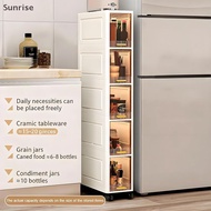 [sunrise] Foldable Storage Cabinet Bathroom Organizer Slim Cabinet Organizer Ra Pantry Cabinet Stora