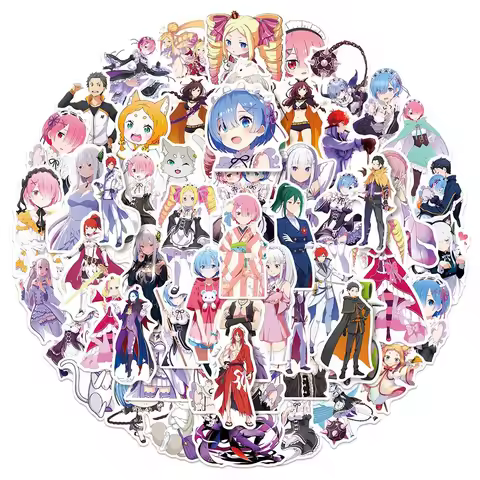 10/30/50pcs Re:ZERO Starting Life in Another World Anime Stickers Cartoon Rem Decals Laptop Motorcyc