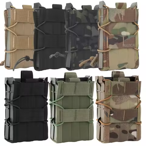 Tactical Single Double Magazine Pouch M4 M14 M16 AR15 G36 Mag Pouch Rifle Magazine Holder MOLLE Belt