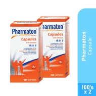 PHARMATON Multivitamin Capsules 2 X 100's with Selenium, Vit C, Ginseng, Mineral, Vitamin C HMS Heal
