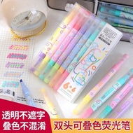 Cheap Online Shooting Double-Headed Stacking Color Highlighter Korean Version Magic Creative Colorfu