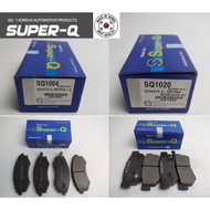 DISC BRAKE PAD HYUNDAI SONATA EF / MATRIX 1.6 / ELANTRA XD >FR SQ-1004 & RR SQ-1020 (SUPER-Q - MADE 