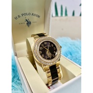 ☢ ◆ ♧ ♞,♘,♙US Polo Assn. Authentic/Original US Polo Watch Two Tone with Crystal Stones Watch