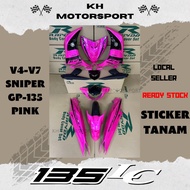 LC135 V4-V7 SNIPER GP-135 PINK RAPIDO COVERSET STICKER TANAM/AIRBRUSH