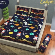Antariksa MOTIF BED SHEETS 180x200 120X200 - GALAXY BED SHEETS - ASTRONAUT SCENES - DINOSAUR SCENES 