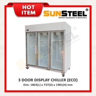 【SUNSTEEL】Commercial 3 Door Display Chiller / Peti Sejuk 3 Pintu (Eco)