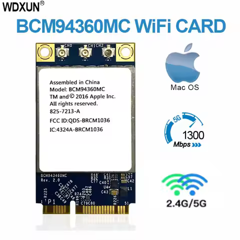 FOR Bcm94360MC 802.11AC 1300Mbps Dual Band WIFI Nirkabel Penuh Tinggi Mini Kartu Laptop BCM94360 PCI