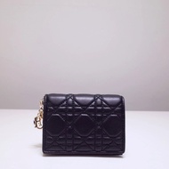 Dior Lightweight Simple Durable Short Wallet Diamond Wallet