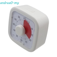 ANDREA Countdown Timer, 60-Minute Stopwatch Alarm Clock Visual Timer, Convenient Self-discipline Sil