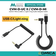 COMICA CVM-D-UC II (3.5MM TRS TO USB-C) / CVM-D-MI (3.5MM TRS TO LIGHT-NING) AUDIO ADAPTER CABLE