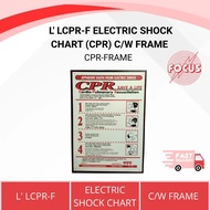 L' LCPR-F ELECTRIC SHOCK CHART (CPR) C/W FRAME