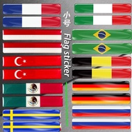 3D Epoxy Reflective National Flag Sticker Decal Auto Motorcycle Accessories Colombia Belarus Brazil 