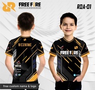 FREE ONGKIR JERSEY FREE FIRE RRQ BAJU FF RRQ KAOS GAME ANAK KODE 1315