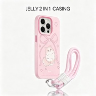 Dog Motif 2 In 1 Gemoy Anti Slip Casing hp Oppo Reno 15F 15 Pro Max A6T Pro 5G A6X 14F A3X A5 2025 A